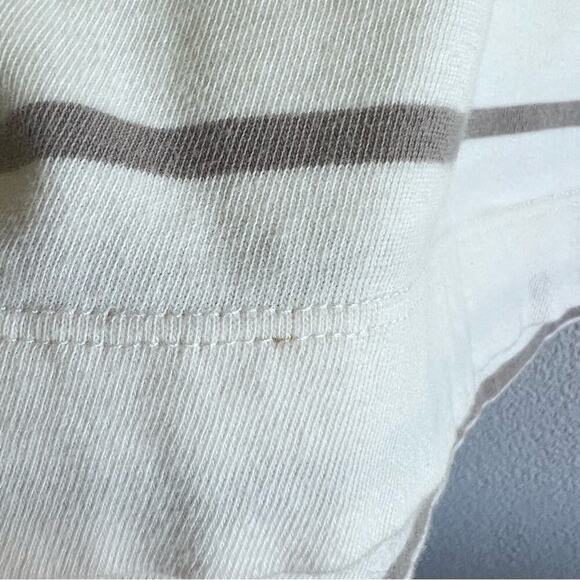 ATM Anthony Thomas Melillo Plaited Jersey Stripe Sweatshirt - Chalk Smoke White - Picture 10 of 16